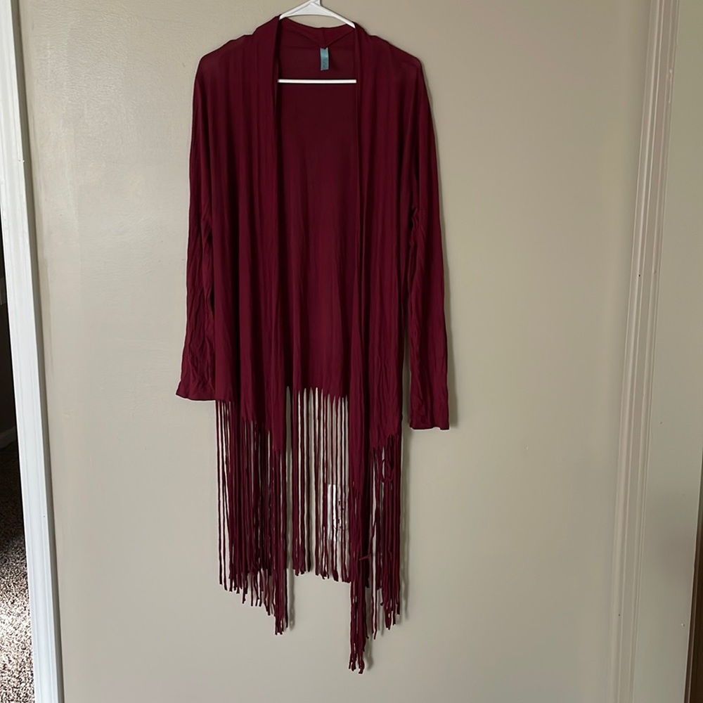 Feathered cardigan